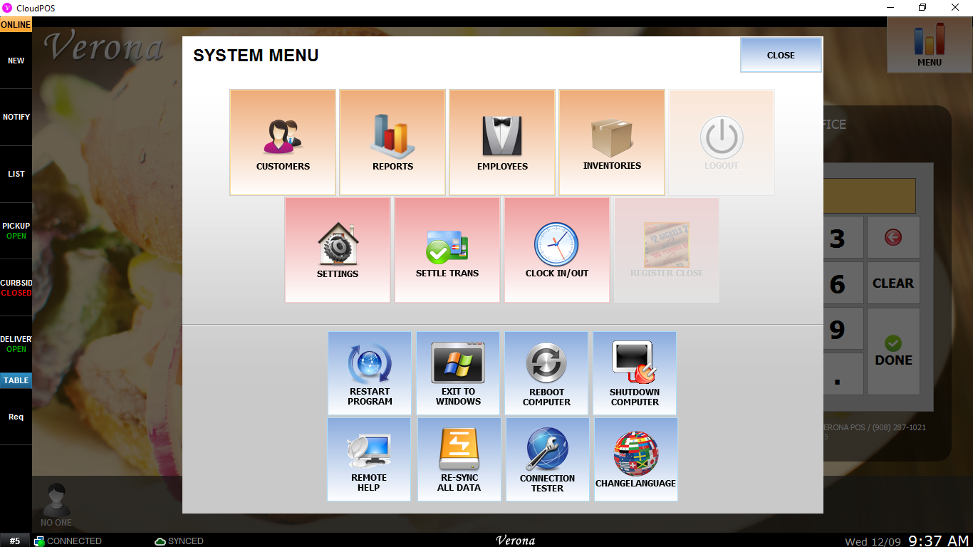 System Menu